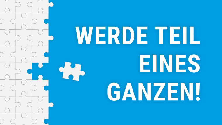 Puzzleteil, das sich in ein wachsendes Puzzle einfügt